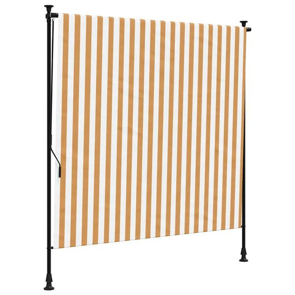 vidaXL Rolgordijn Buiten 150x270 Oranje/Wit - 35% Korting!