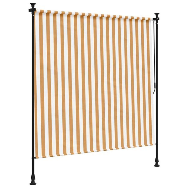 vidaXL Rolgordijn Buiten 150x270 Oranje/Wit - 35% Korting!