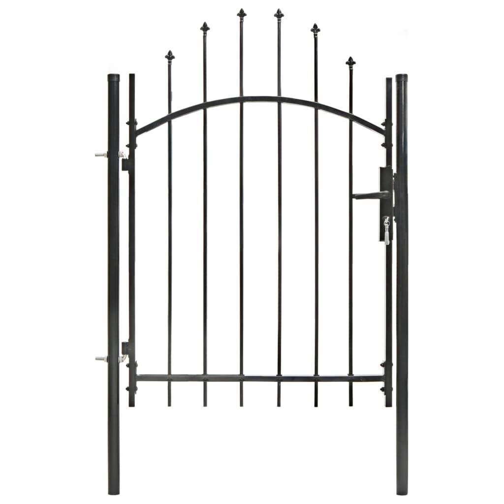 vidaXL Poort 1x1,5m Zwart Staal - 35% Korting!