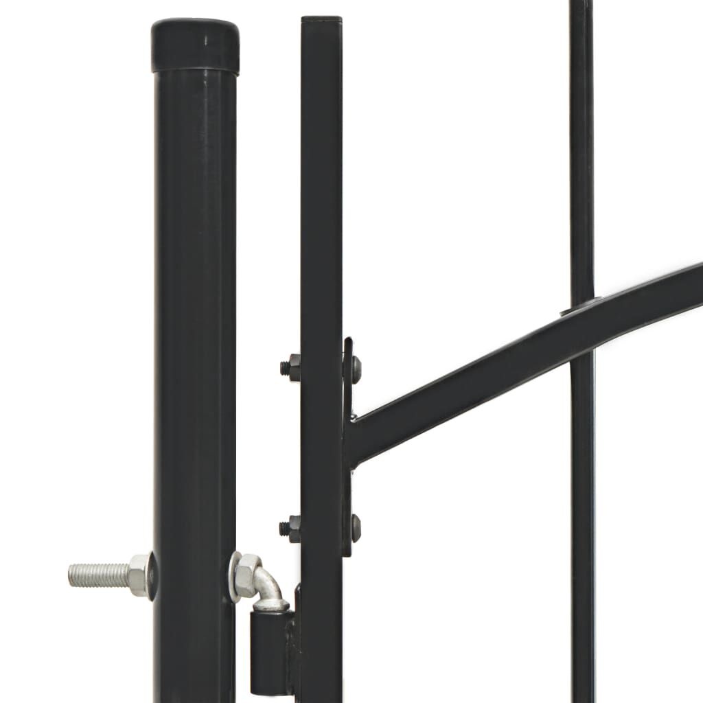 vidaXL Poort 1x1,5m Zwart Staal - 35% Korting!