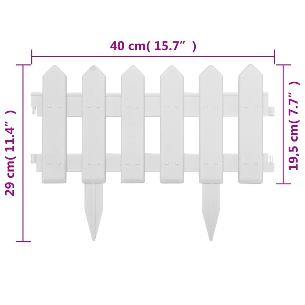 Gazonranden Wit 10m (25 st) - 35% Korting! Retourdeal