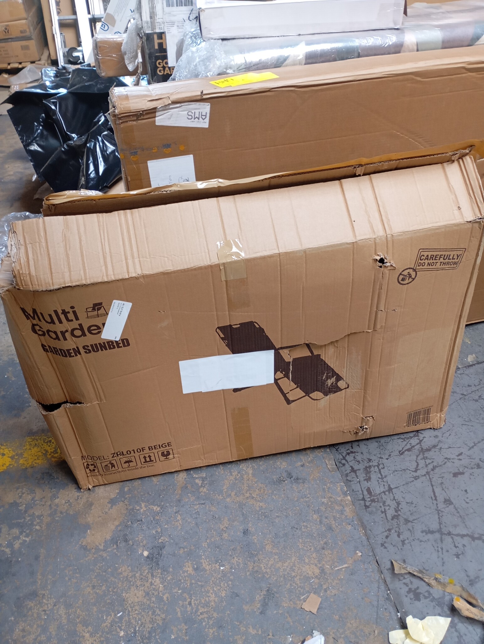 Ligstoel Tuinstoel 2-in-1 Beige - 55% Korting!