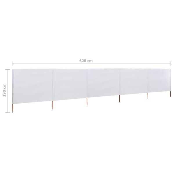 VidaXL Windscherm 600cm Zandwit - 35% Korting! (Lichte Schade)