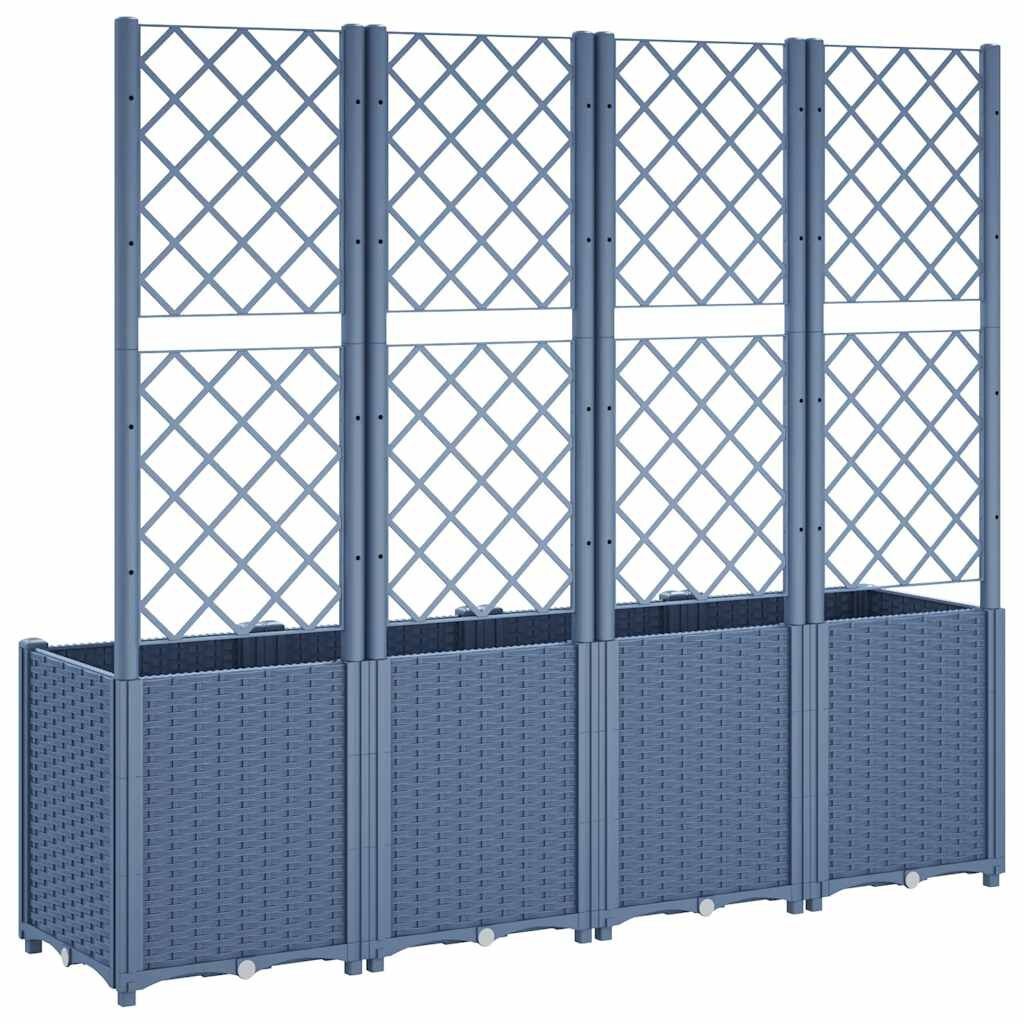 VidaXL Plantenbak met Latwerk Grijs - 45% Korting!
