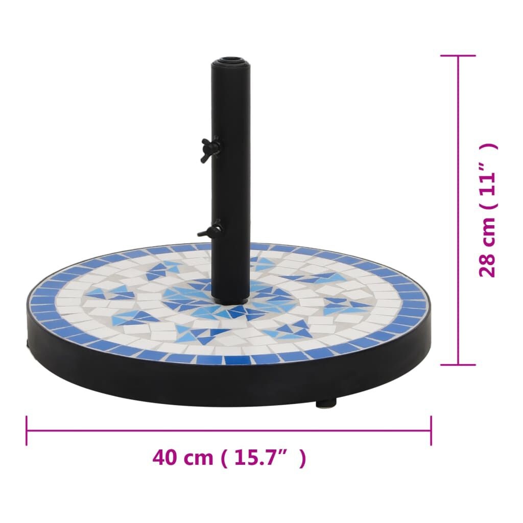 Parasolvoet Blauw/Wit 12kg - 35% Korting!