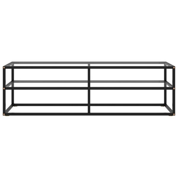 vidaXL TV-Meubel Zwart Glas 140cm - 35% Korting!