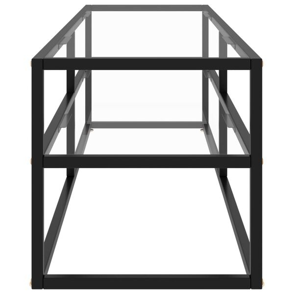 vidaXL TV-Meubel Zwart Glas 140cm - 35% Korting!