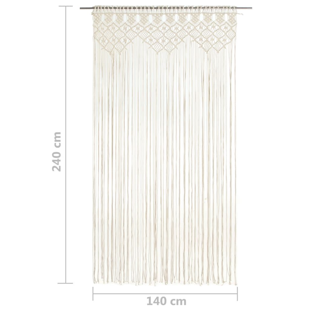 Macramé Gordijn 140x240 cm - Crème - 55% Korting! (Defect)