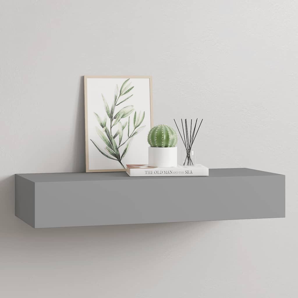 Wandschap met Lade Grijs 60cm - 35% Korting!