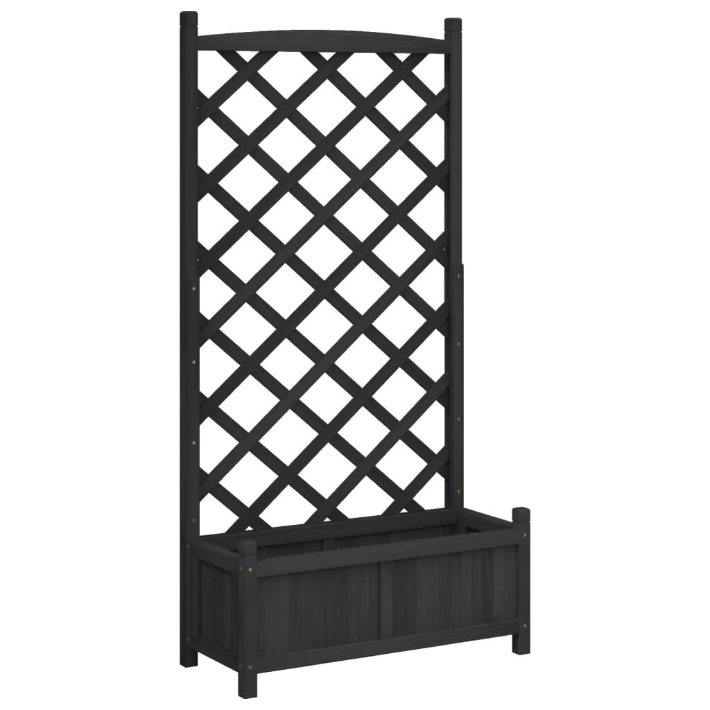 VidaXL Plantenbak met Latwerk Zwart - 35% Korting!