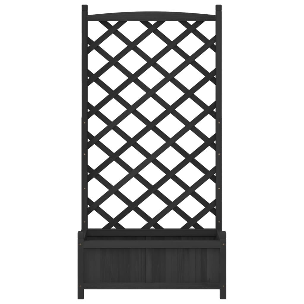 VidaXL Plantenbak met Latwerk Zwart - 35% Korting!