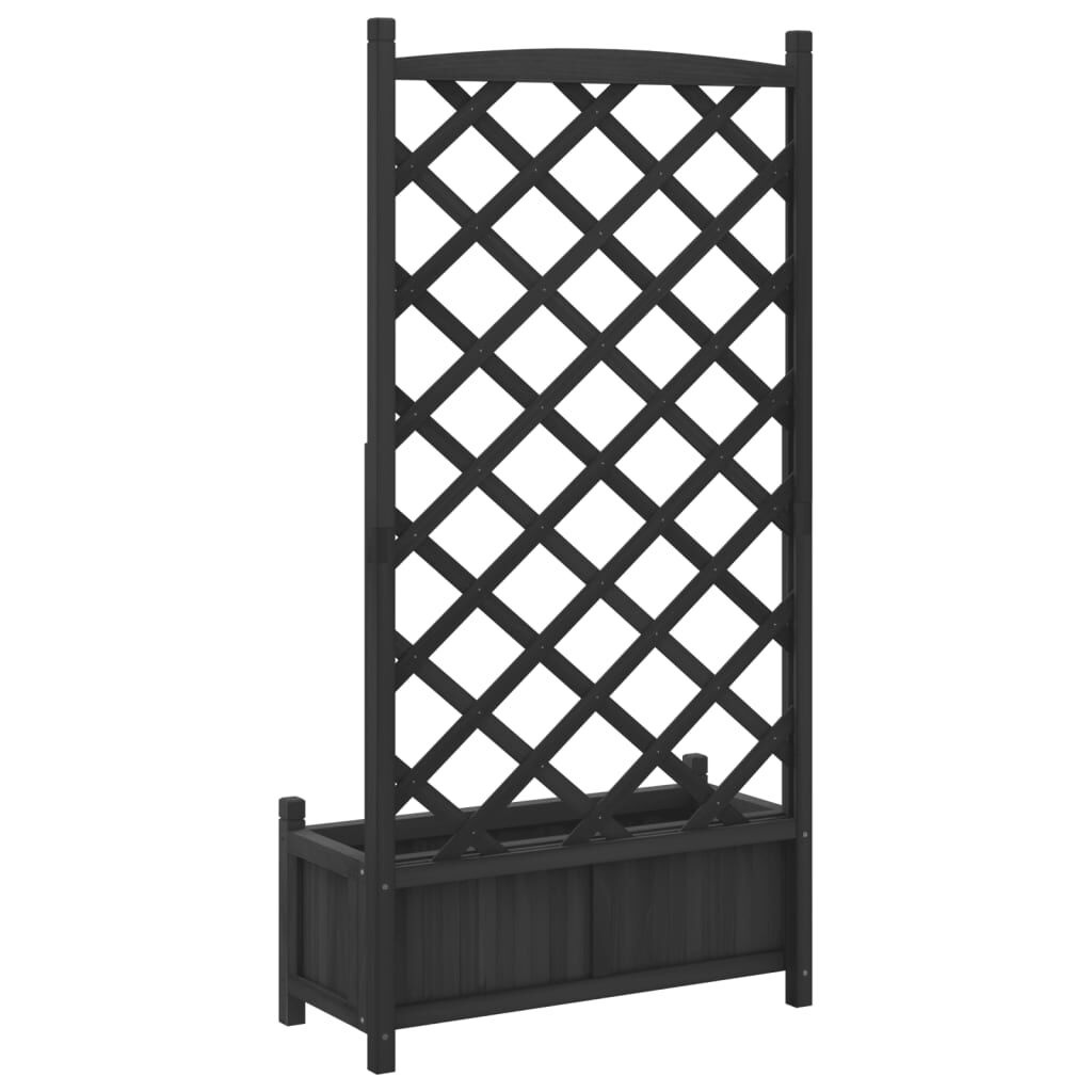 VidaXL Plantenbak met Latwerk Zwart - 35% Korting!