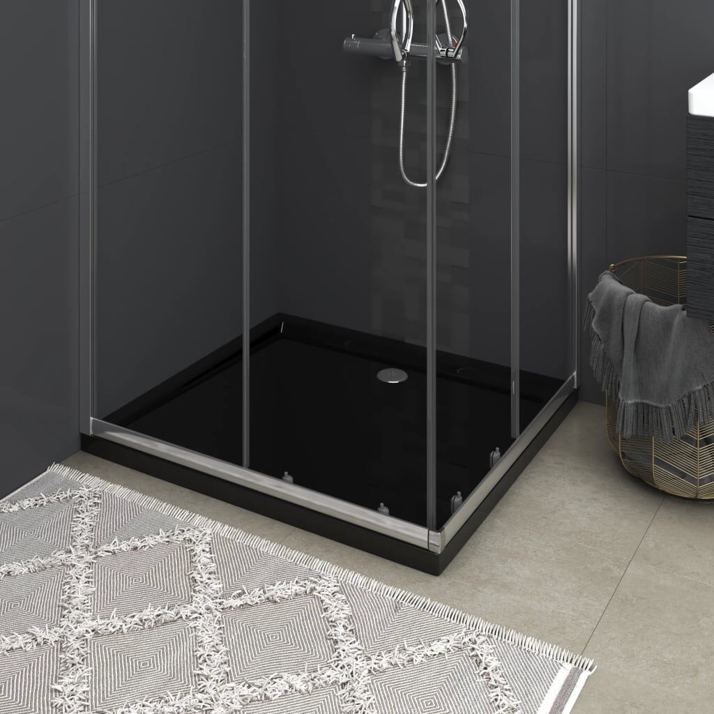 vidaXL Douchebak 80x90cm Zwart - 35% Korting!
