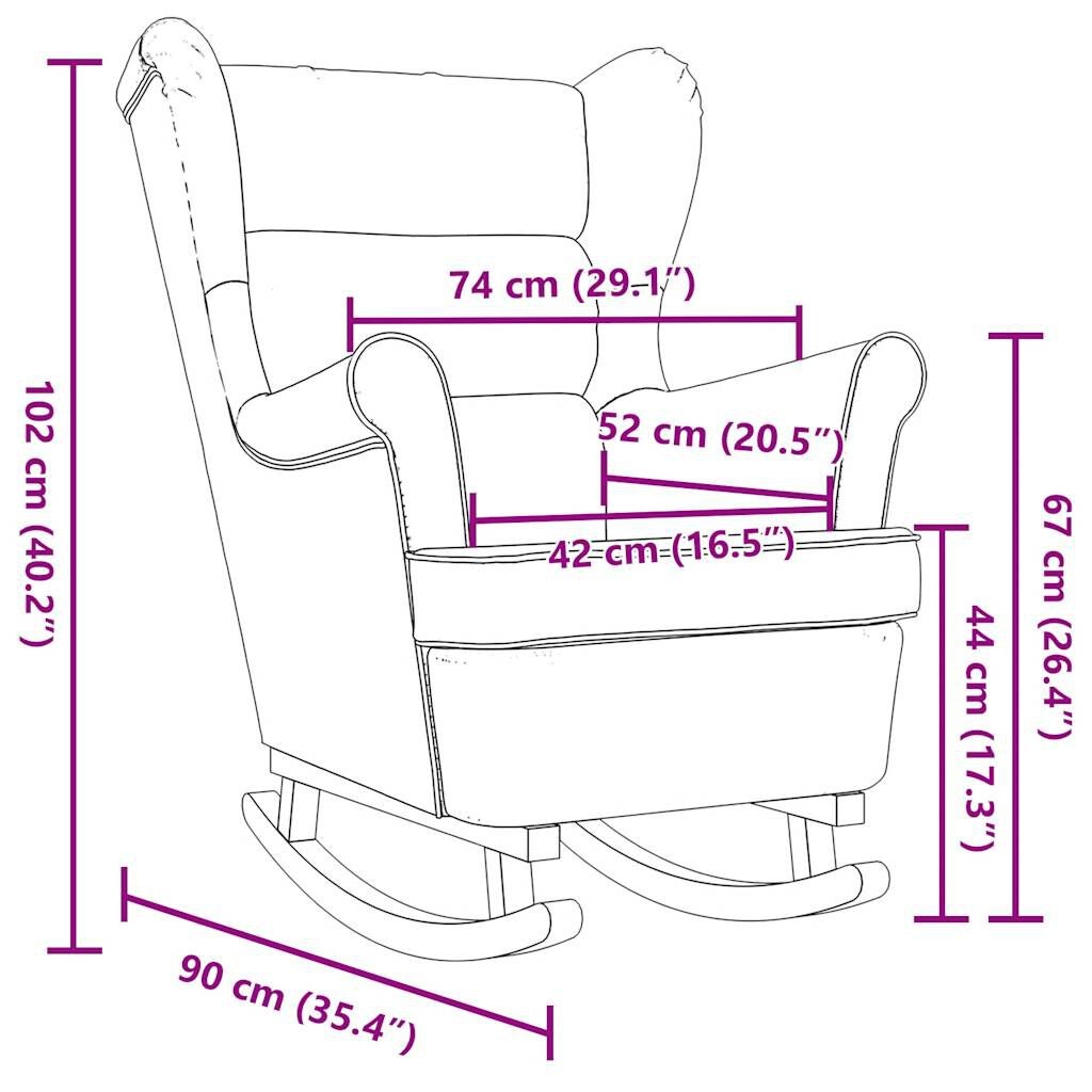 VidaXL Schommelstoel Zwart - 60% Korting! (Incompleet)