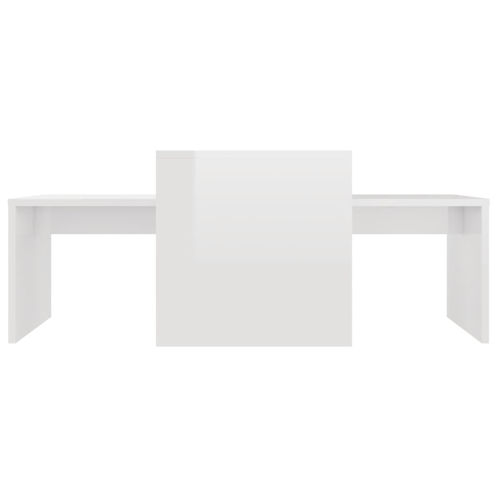 vidaXL Salontafelset Hoogglans Wit - 35% Korting!