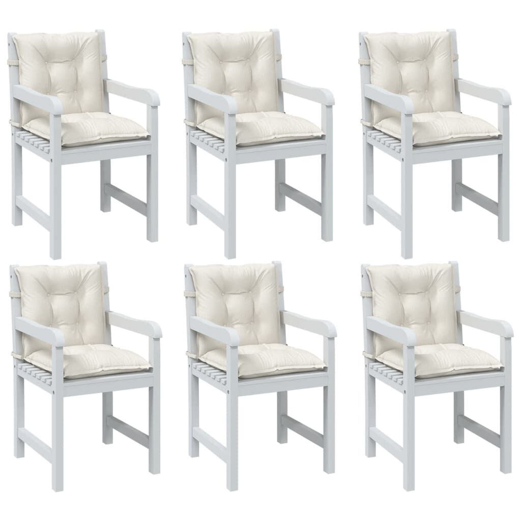 Stoelkussens 6x Crème - Scheur - 50% Korting!