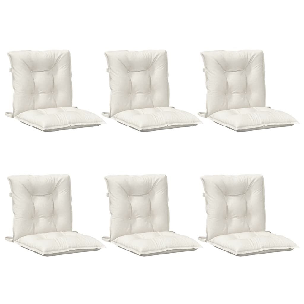 Stoelkussens 6x Crème - Scheur - 50% Korting!