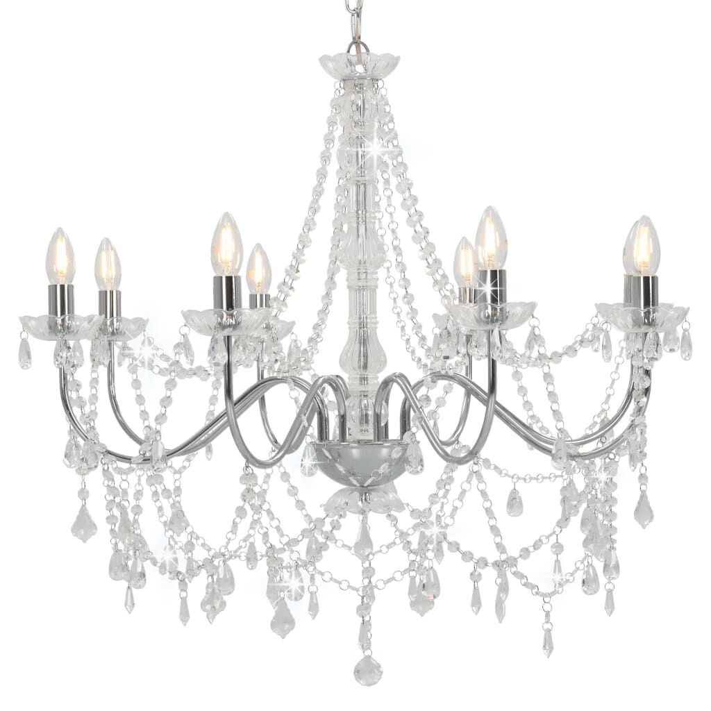 Kroonluchter Kristal Zilver 8xE14 - 35% Korting!