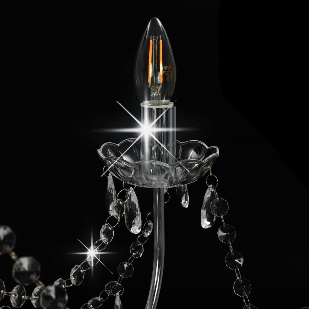 Kroonluchter Kristal Zilver 8xE14 - 35% Korting!