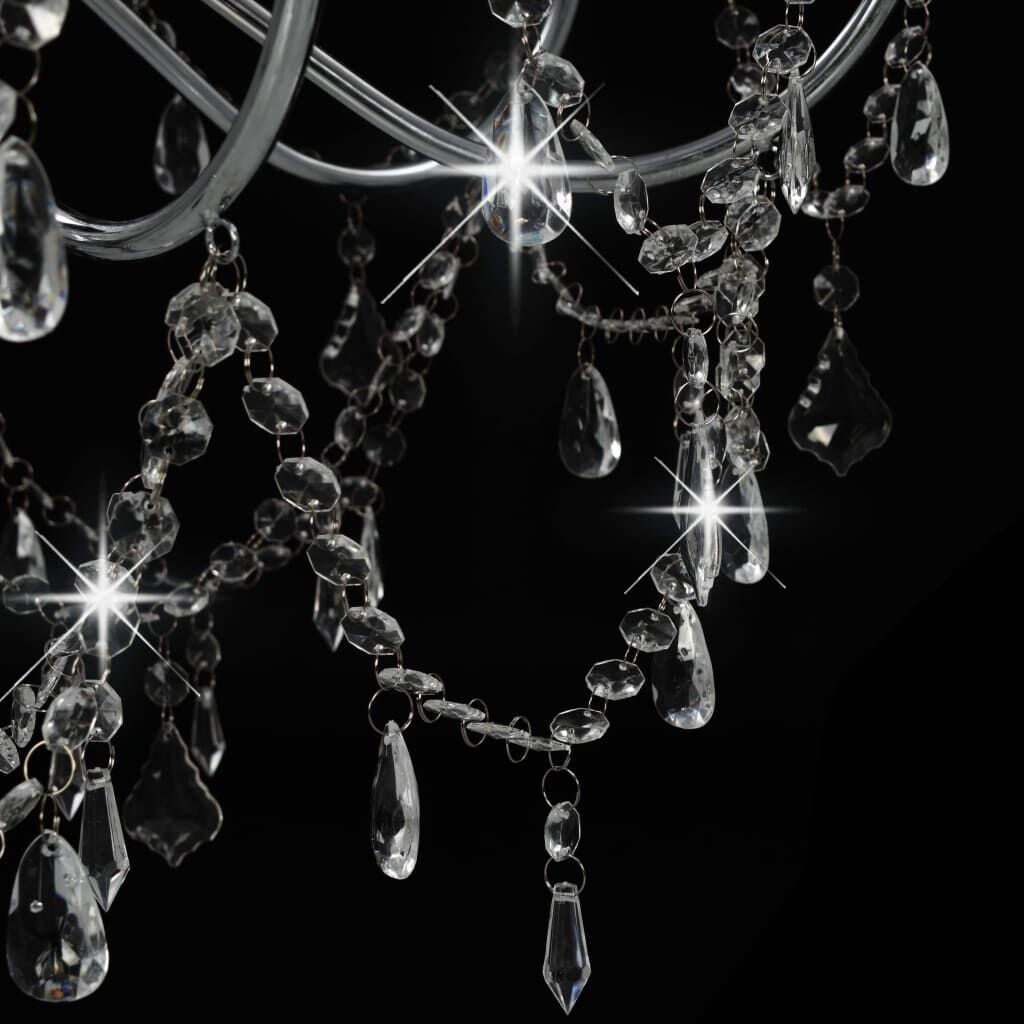 Kroonluchter Kristal Zilver 8xE14 - 35% Korting!