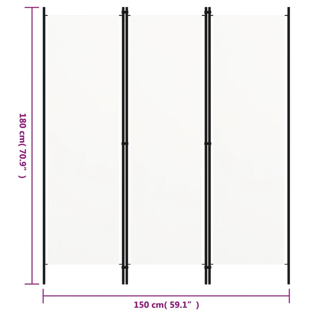 Kamerscherm 3 Panelen Wit 150x180cm - 35% Korting!