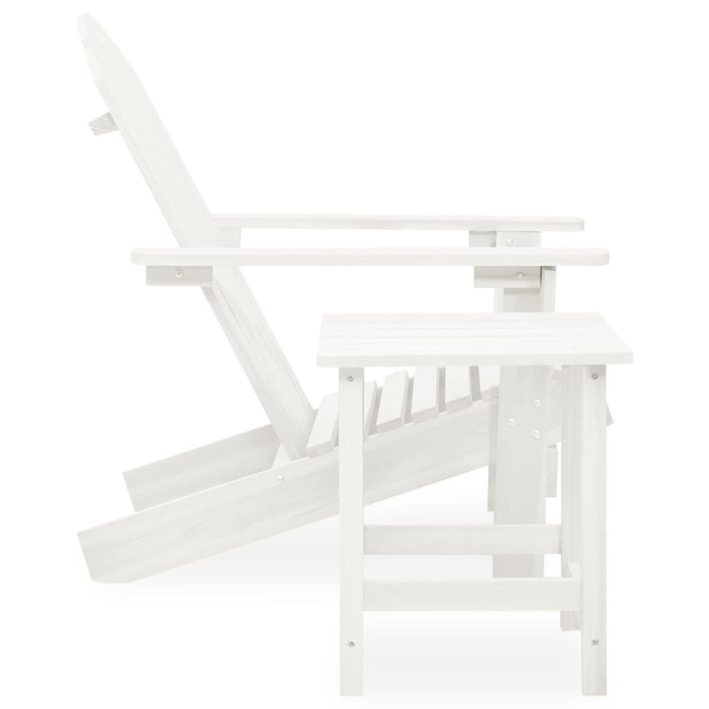 Adirondack Tuinstoel + Tafel Wit - 60% Korting!