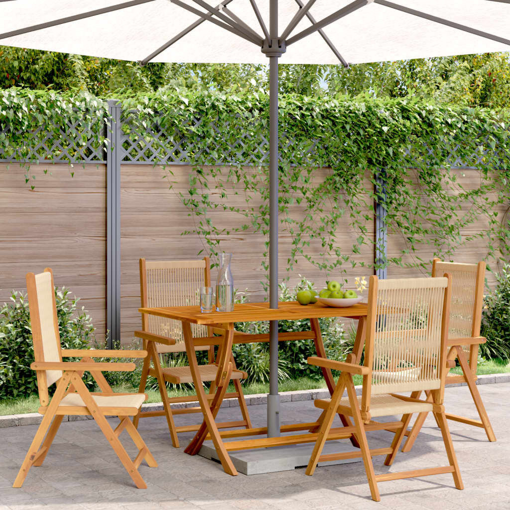 VidaXL Tuinstoelen (4 st) Acaciahout Beige - 35% Korting!