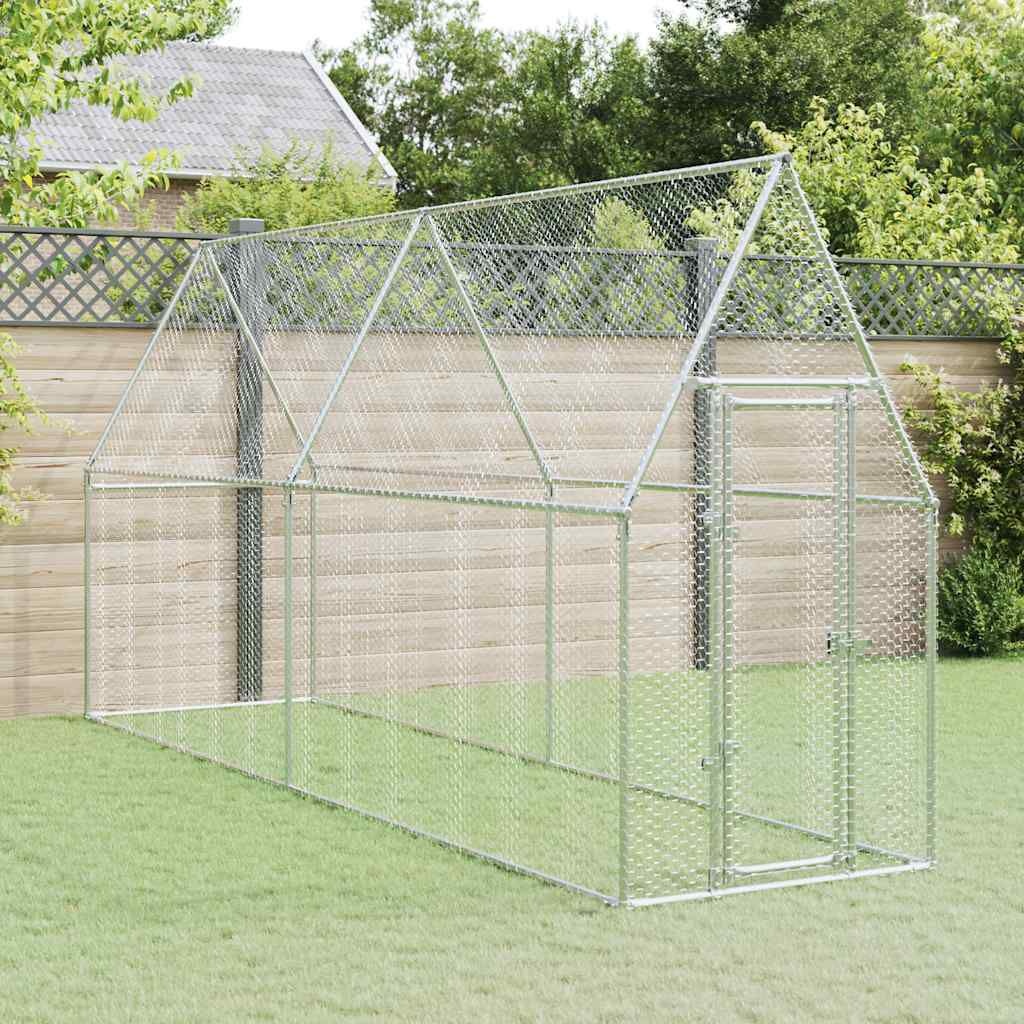 Kippenhok 400cm - 35% Korting! Gegalvaniseerd Staal