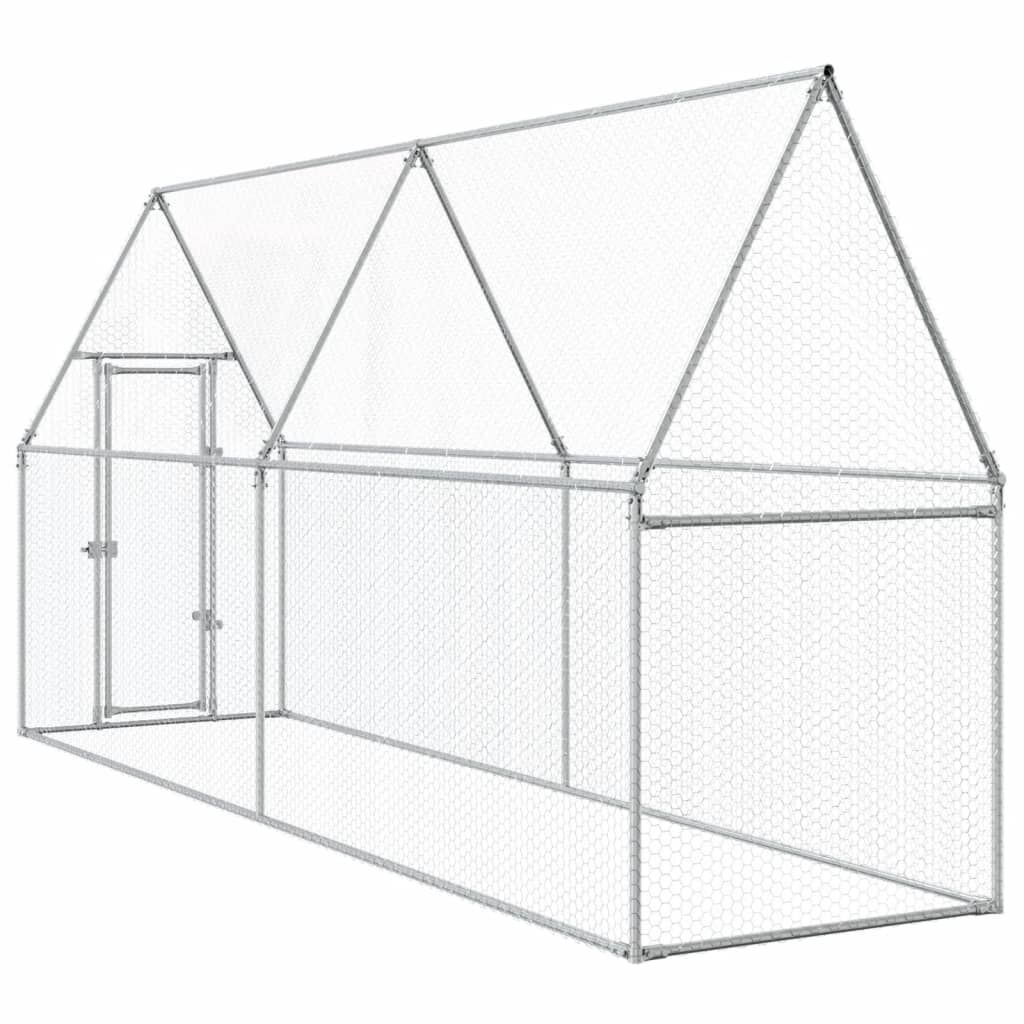 Kippenhok 400cm - 35% Korting! Gegalvaniseerd Staal
