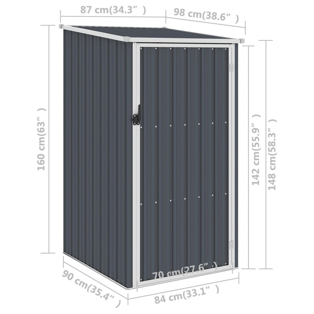 Tuinschuur Antraciet 87x98cm - Gegalvaniseerd Staal - 35% Korting!