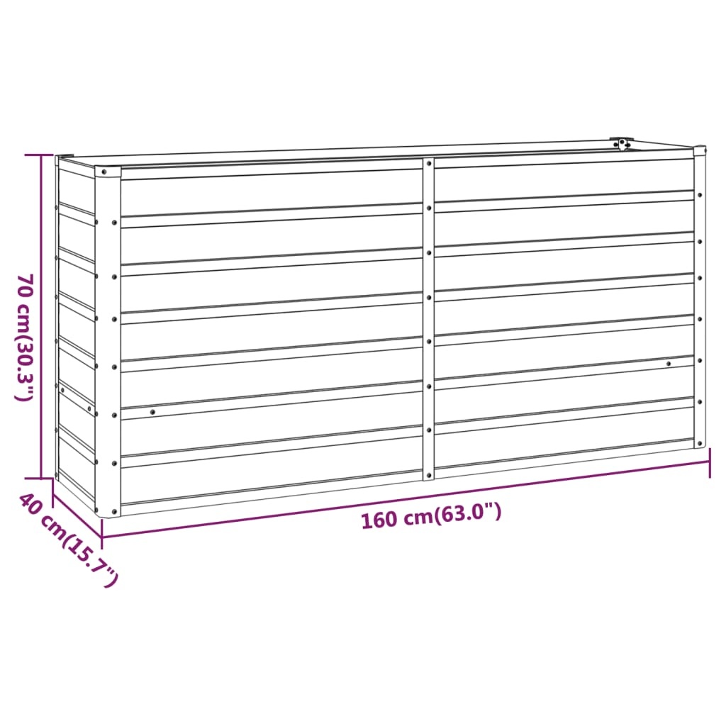VidaXL Verhoogde Plantenbak Cortenstaal 160cm - 35% Korting!