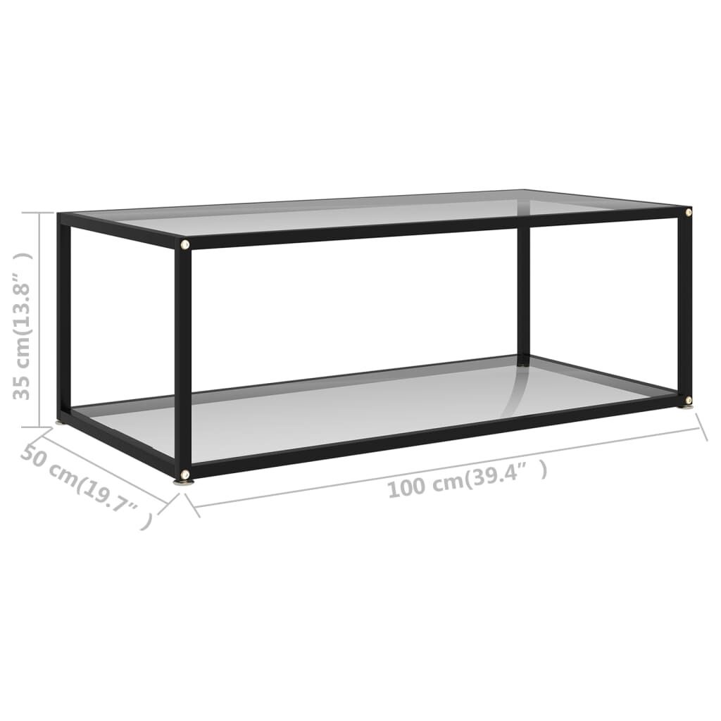 Salontafel Glas 100x50 cm - 35% Korting! Zo Goed Als Nieuw