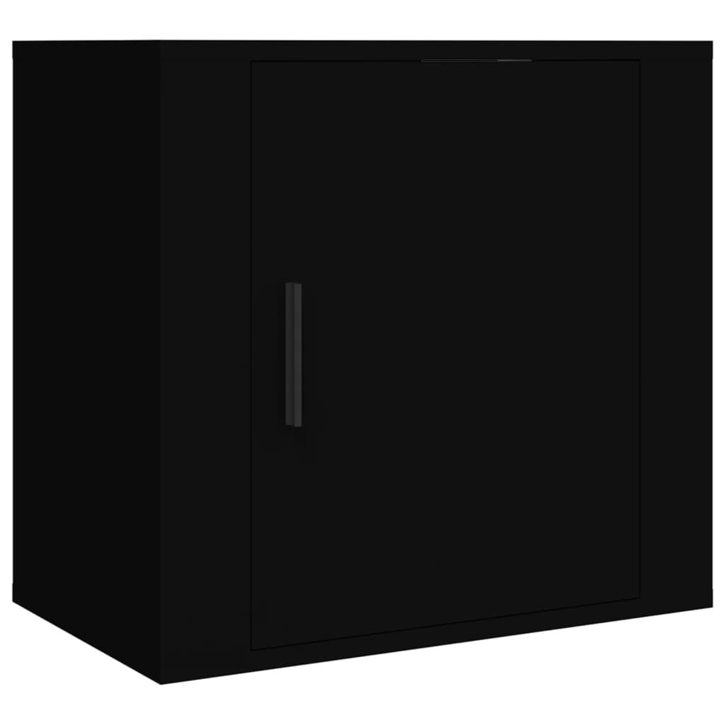 vidaXL Nachtkastje Zwart Wand -50x30x47cm - 35% Korting!