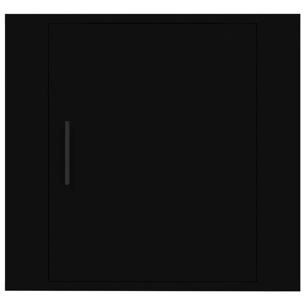 vidaXL Nachtkastje Zwart Wand -50x30x47cm - 35% Korting!