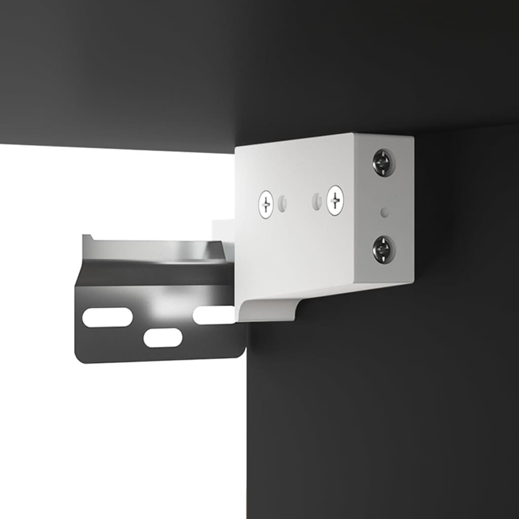 vidaXL Nachtkastje Zwart Wand -50x30x47cm - 35% Korting!