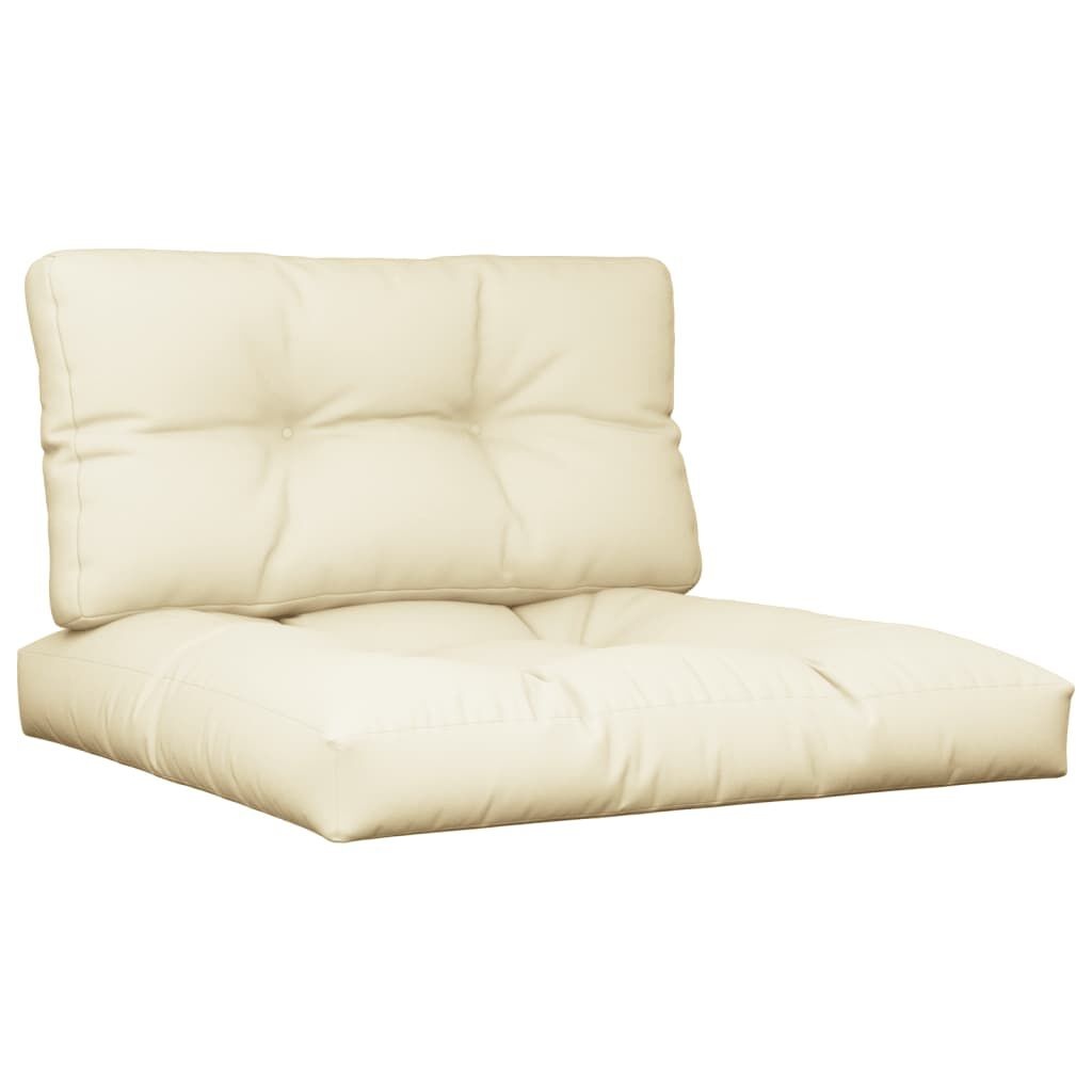 vidaXL Palletkussens Crème - Set van 2 - 35% Korting!