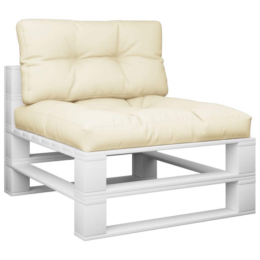 vidaXL Palletkussens Crème - Set van 2 - 35% Korting!