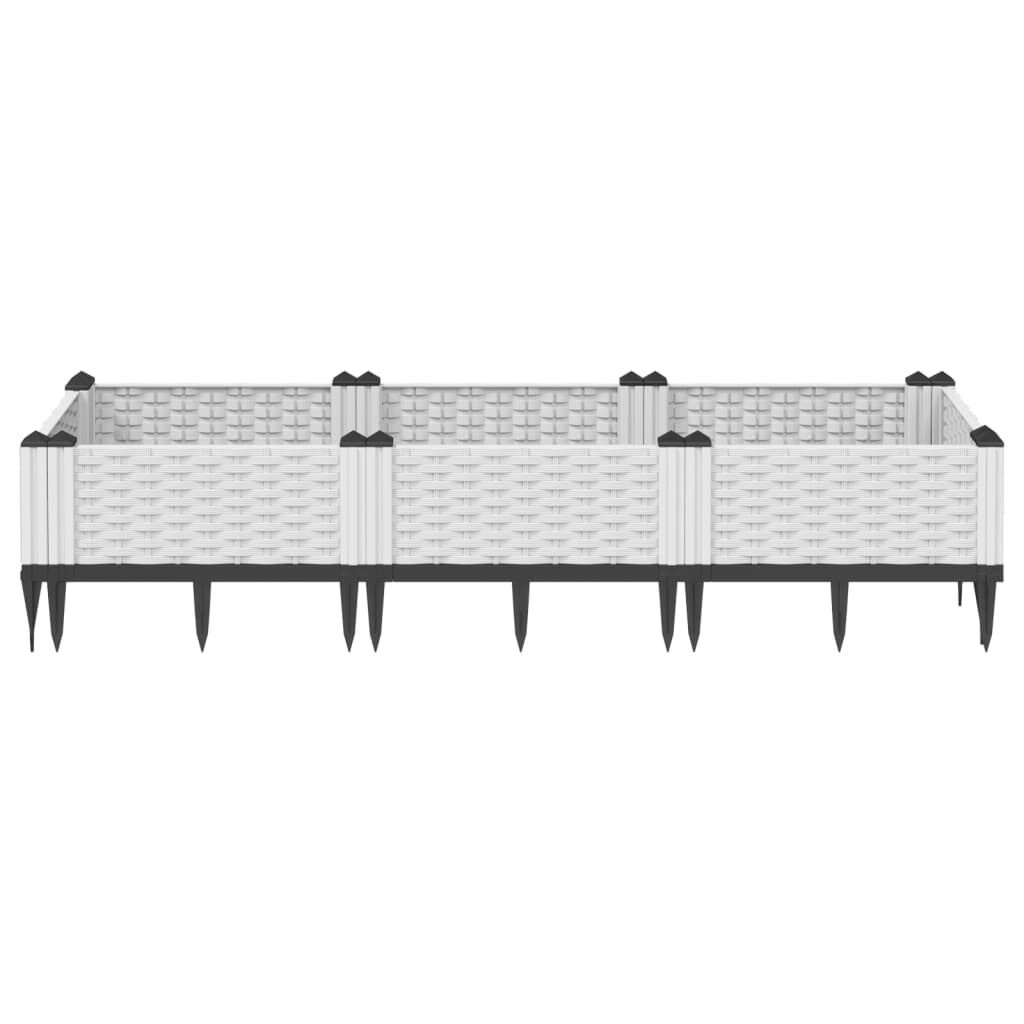 vidaXL Plantenbak Wit 125cm - 60% Korting! Zo Goed Als Nieuw