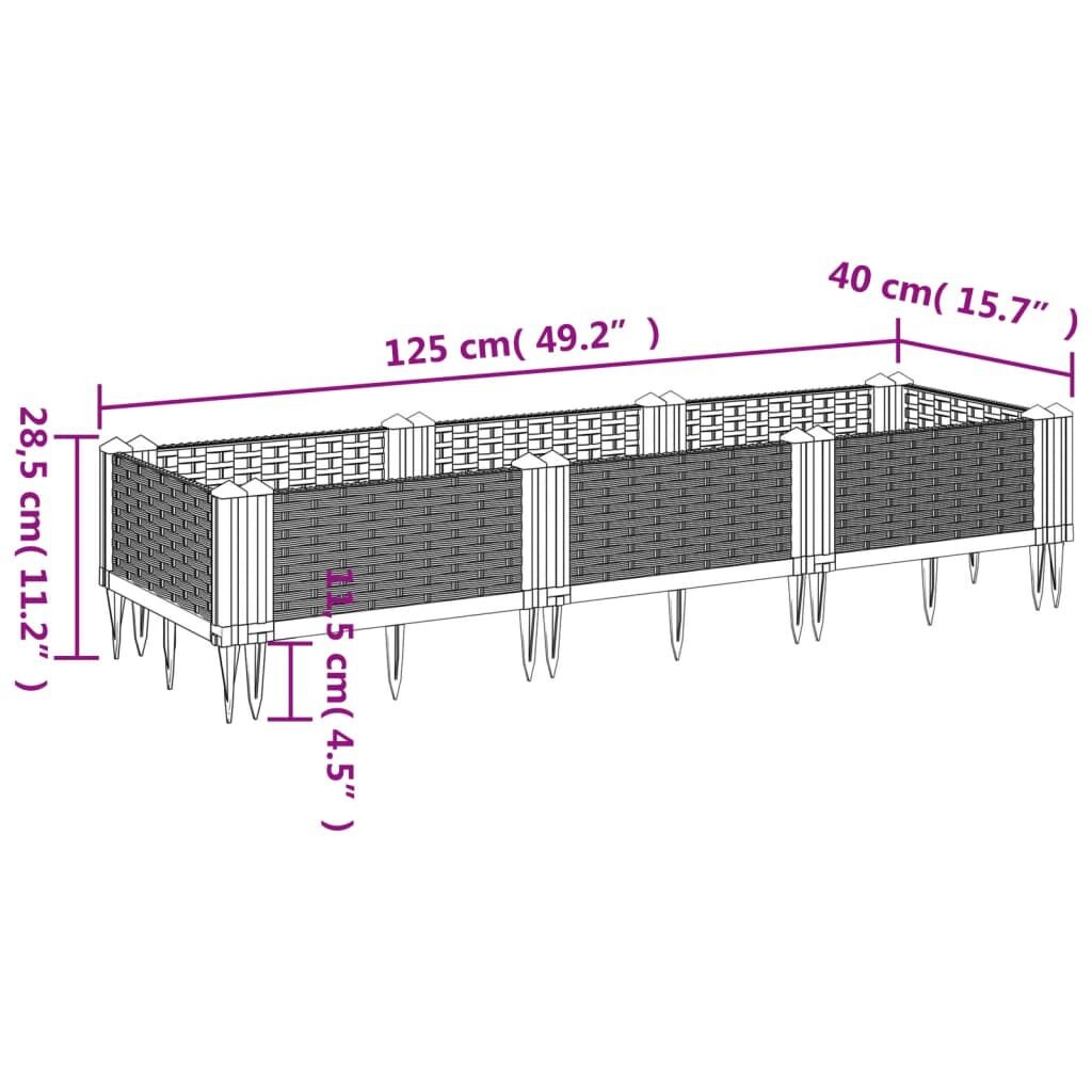 vidaXL Plantenbak Wit 125cm - 60% Korting! Zo Goed Als Nieuw