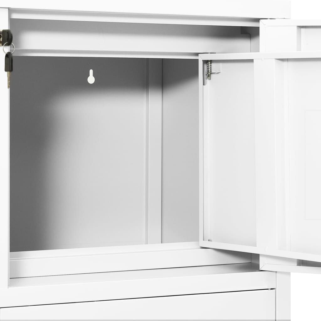 vidaXL Kantoorkast Wit 90x40x102cm - 50% Korting! Deukjes