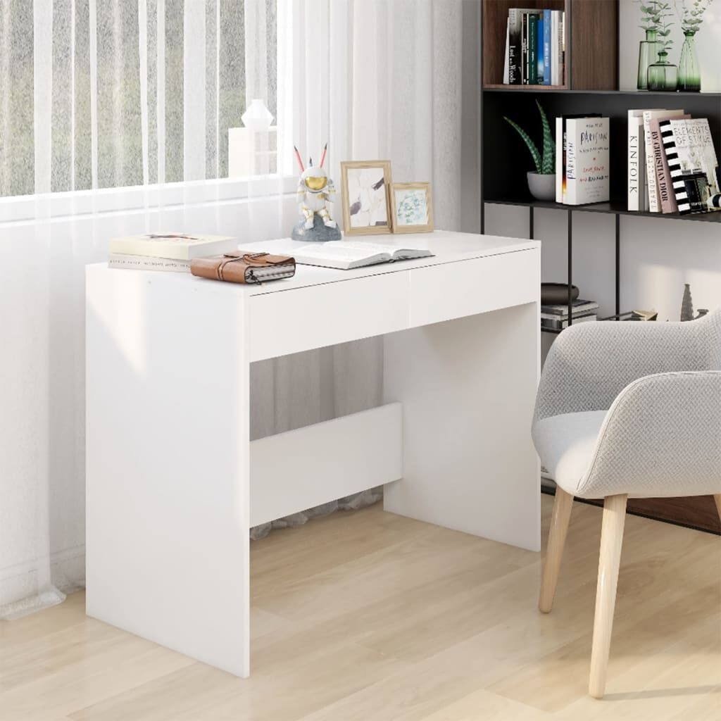 vidaXL Bureau Wit 101cm - Zo Goed Als Nieuw! 35% Korting