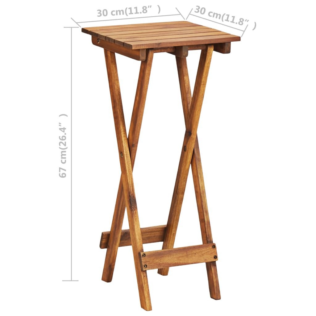 vidaXL Plantenstandaard Acaciahout 30x30x67cm - 35% Korting!