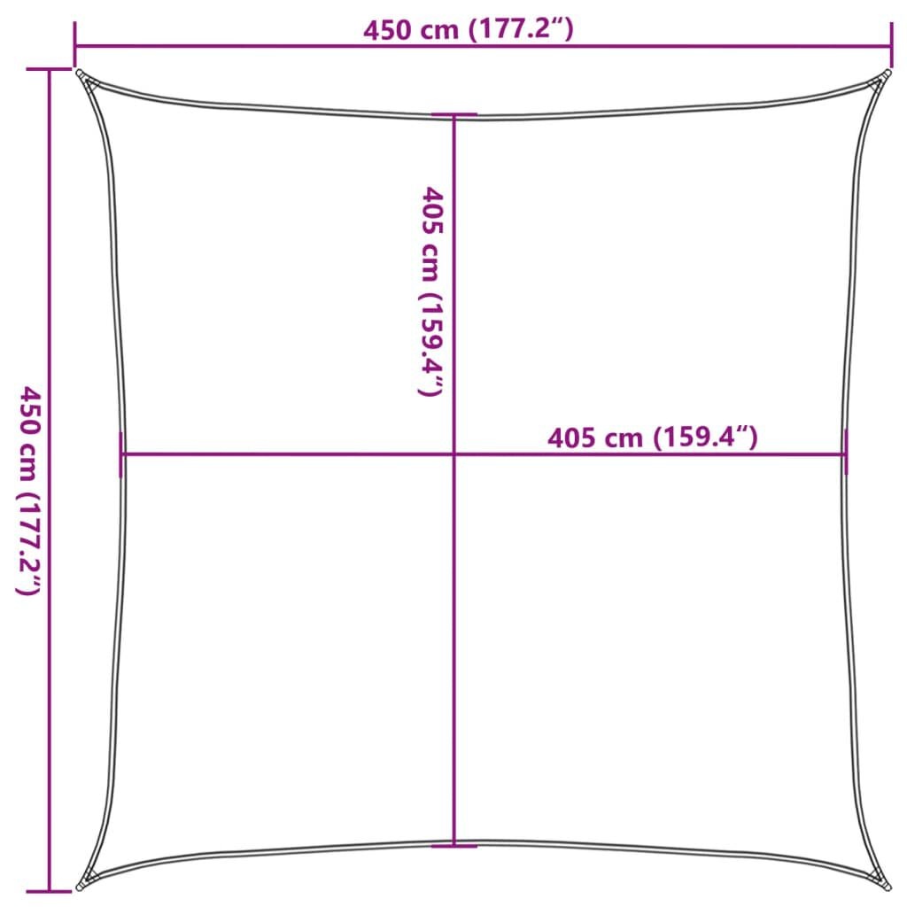 vidaXL Zonnezeil 4,5x4,5m Antraciet - 35% Korting!