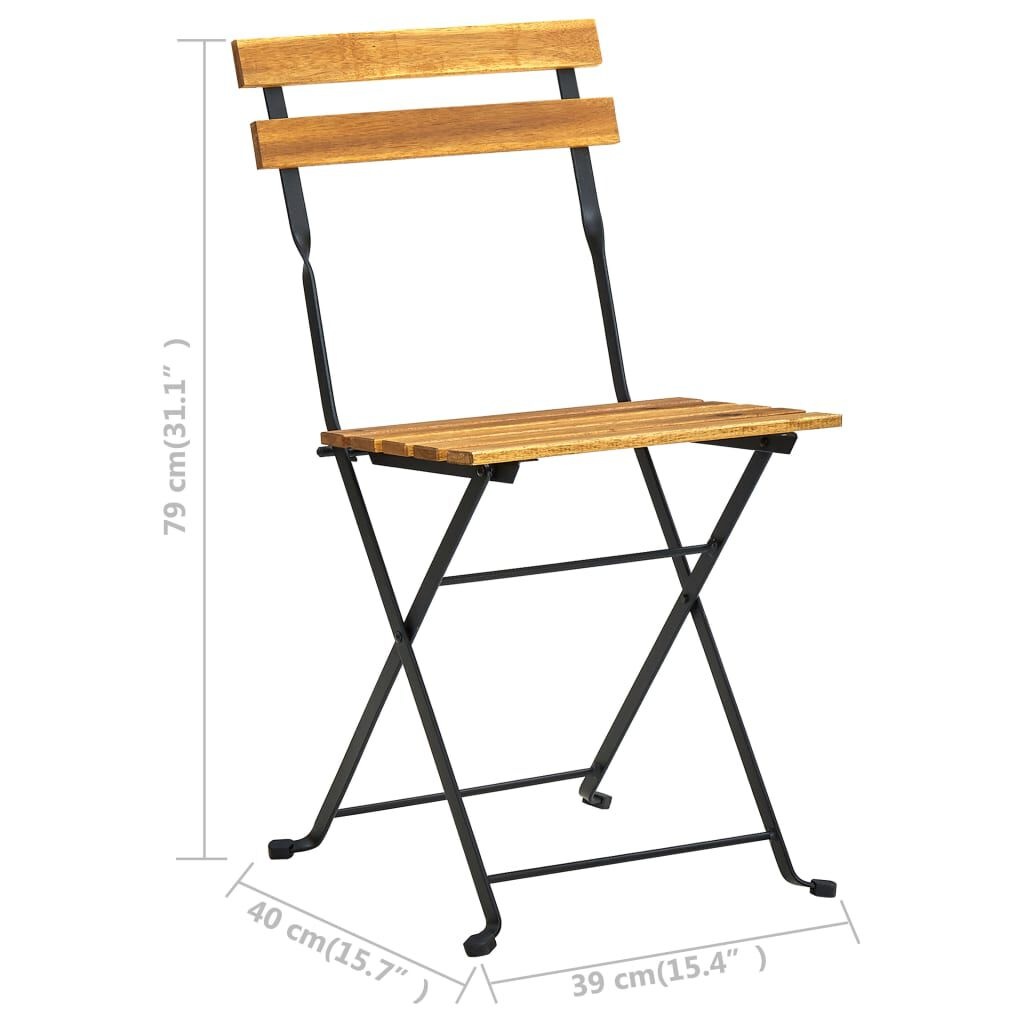 VidaXL Bistrostoelen Acaciahout (4 st) - 35% Korting!