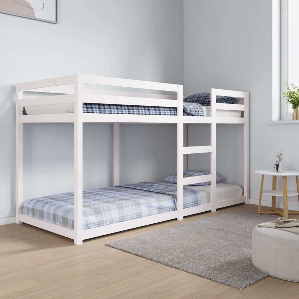 Stapelbed 80x200 Wit Grenen - 45% Korting! (Beschadigd Label)