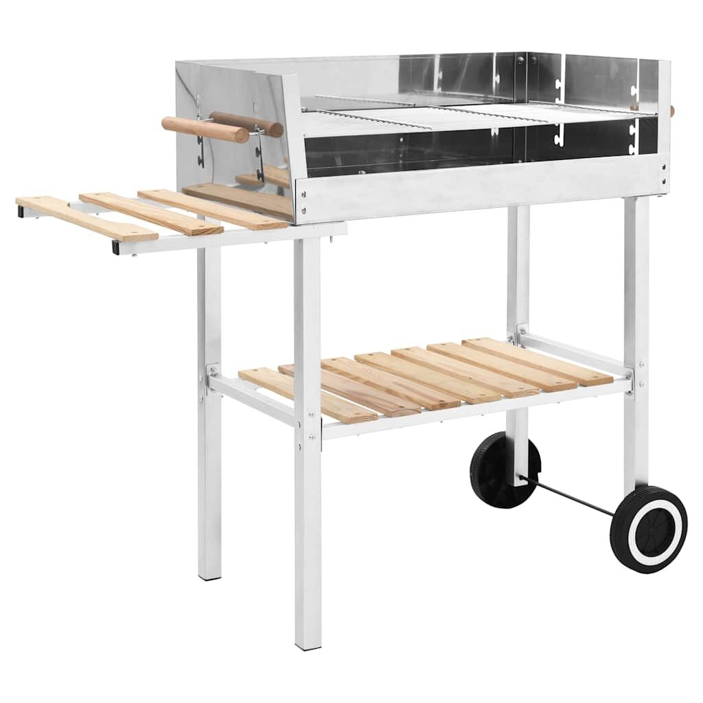 VidaXL BBQ Trolley RVS - XXL Houtskool - 35% Korting!