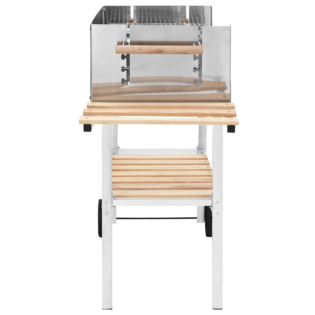 VidaXL BBQ Trolley RVS - XXL Houtskool - 35% Korting!