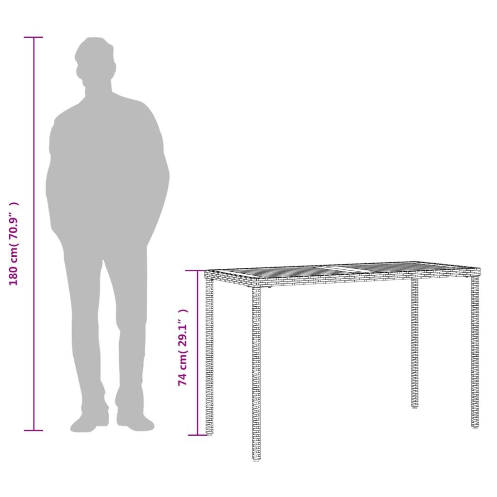 vidaXL Tuintafel Acaciahout Grijs - 35% Korting!