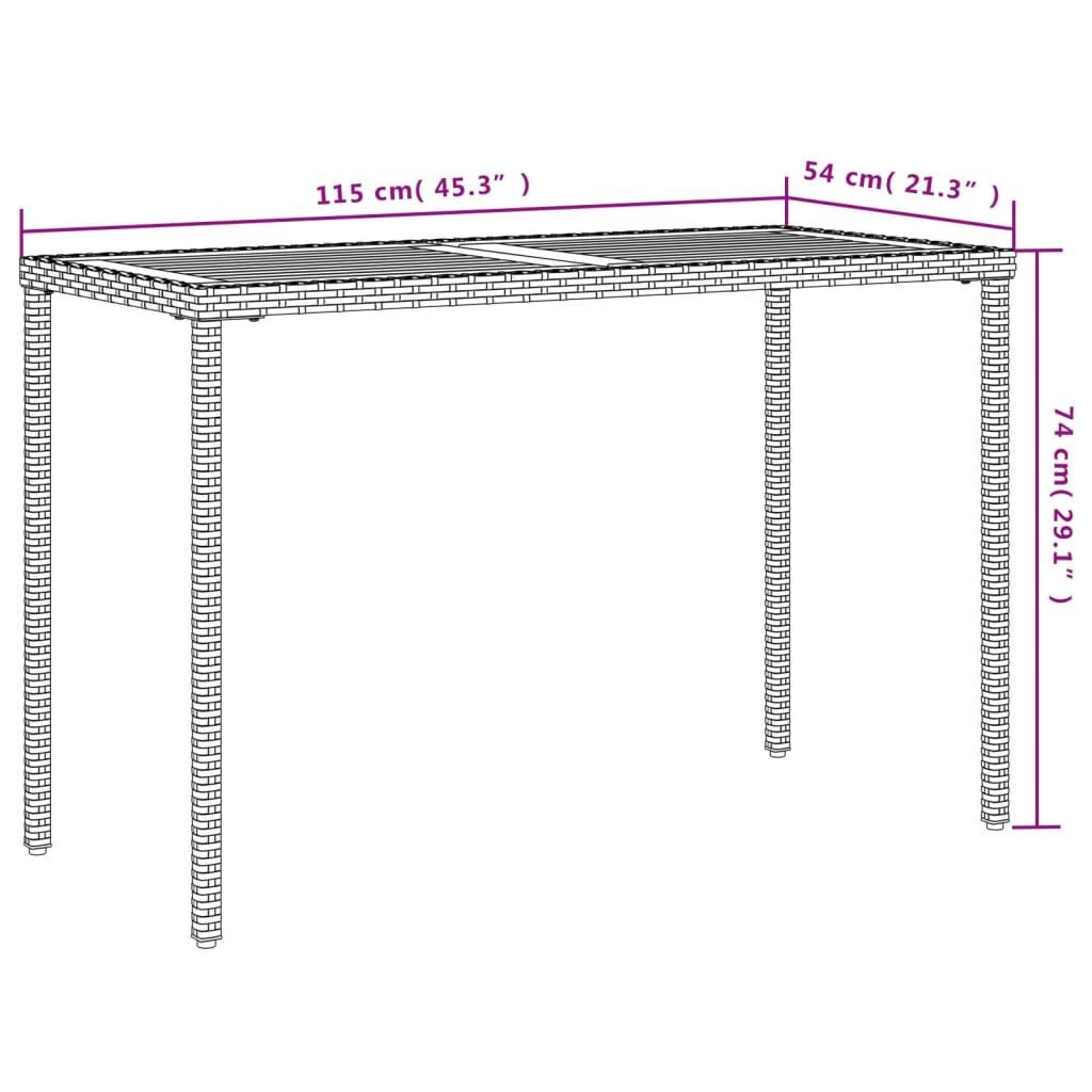 vidaXL Tuintafel Acaciahout Grijs - 35% Korting!