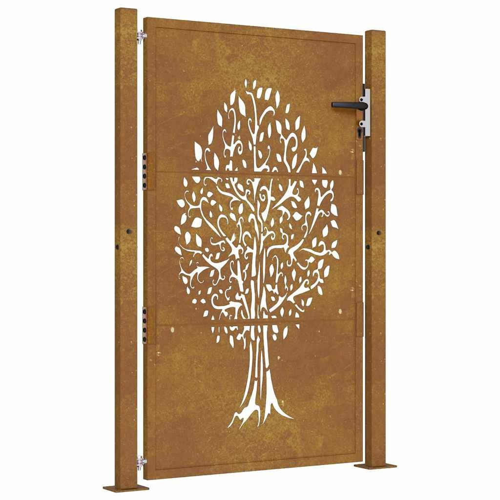 vidaXL Poort Cortenstaal Boomdesign 105x155cm - 50% Korting!